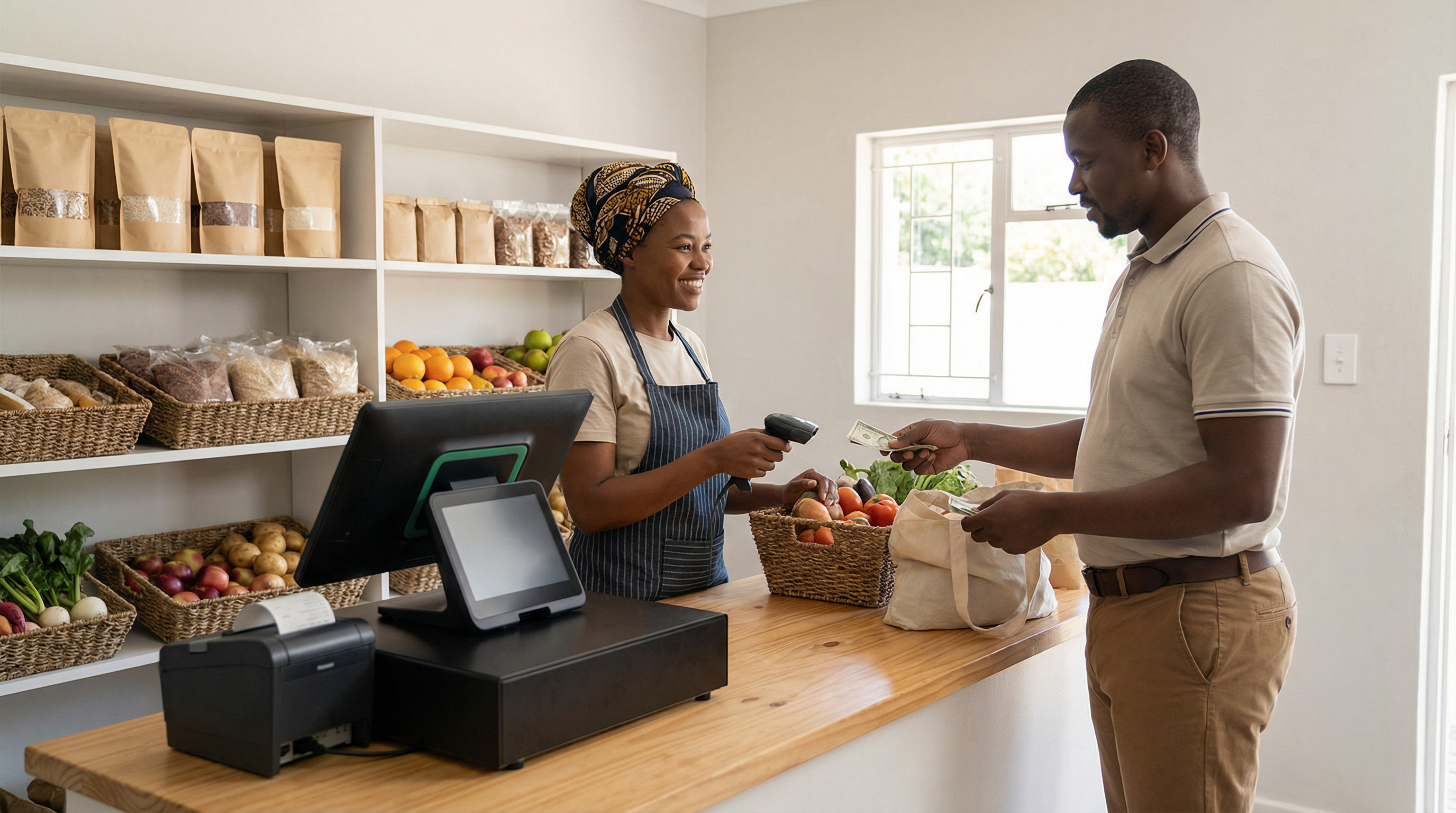 Caisse d'épicerie africaine avec SmartSell POS